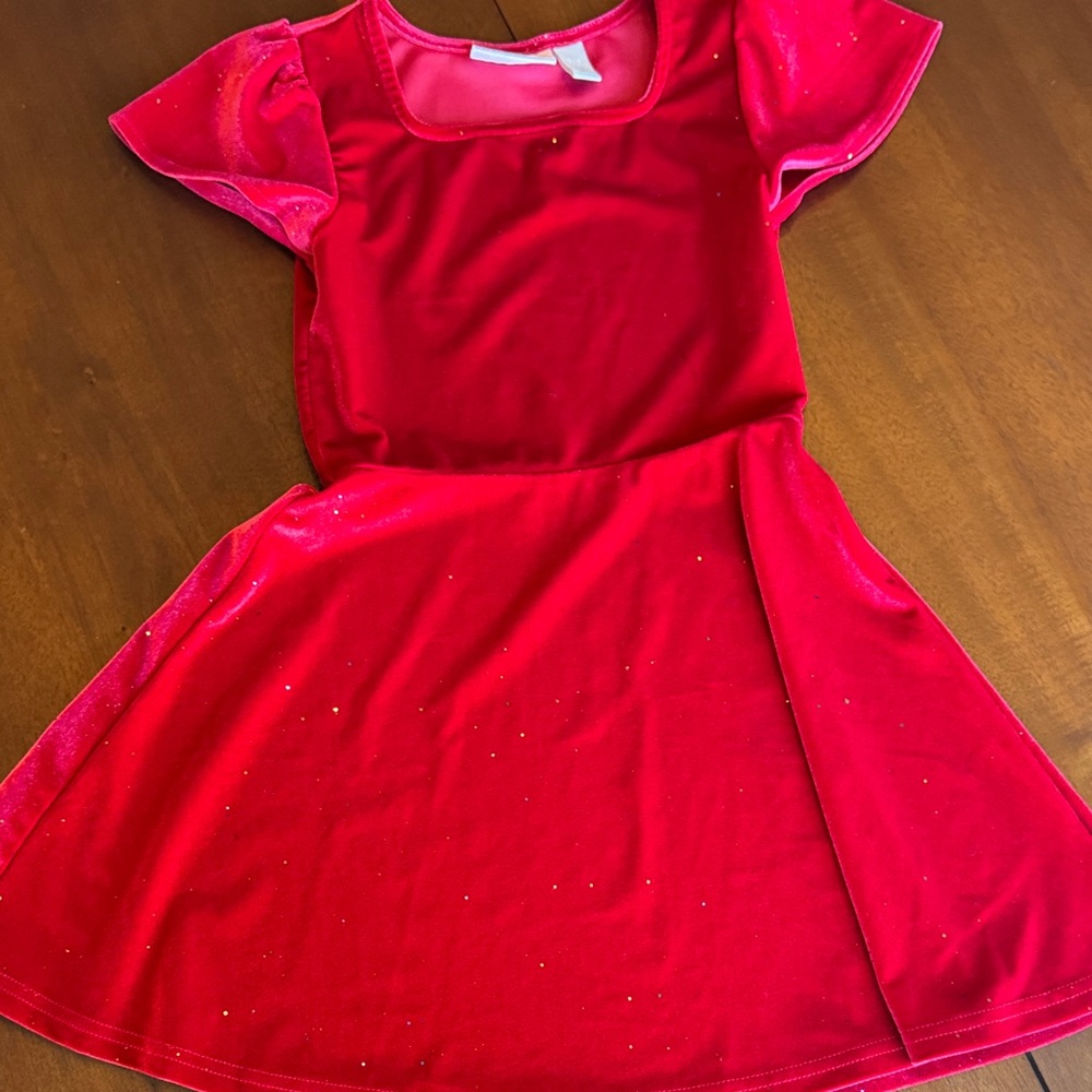 Sparkly Red Velvet Dress